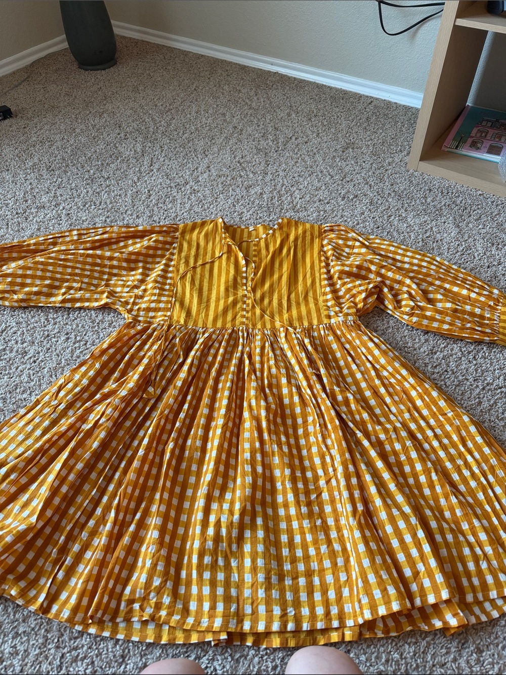 Block print mini dress